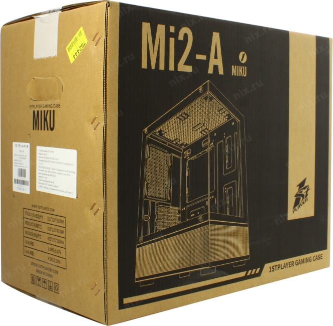 Miditower 1STPLAYER MIKU Mi2-A <Mi2-A-WH-2F1R-W-1F1-W> White MicroATX  без  БП