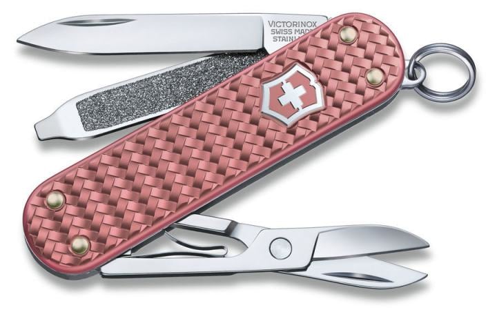 Нож перочинный Victorinox Classic Precious Alox (0.6221.405G) 58мм 5функц.  розовый  подар.коробка