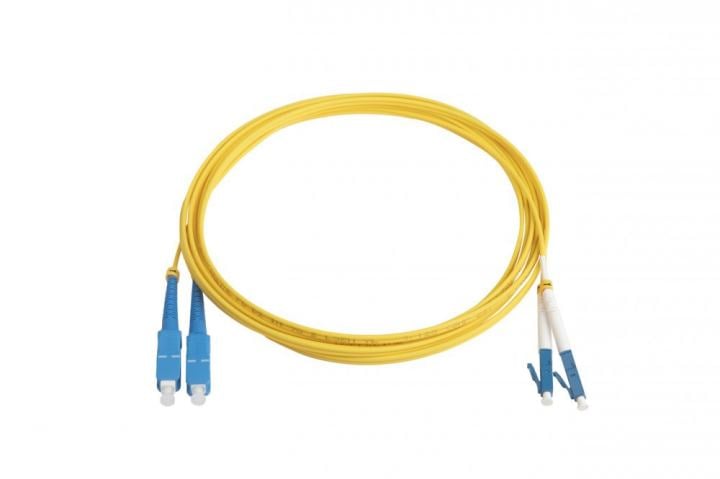 Hyperline FC-D2-9-LC/­UR-SC/­UR-H-3M-LSZH-YL (FC-9-LC-SC-UPC-3M) Патч-корд волоконно-оптический (шнур) SM 9/­125 (OS2), LC/­UPC-SC/­UPC, duplex, LSZH, 3 м