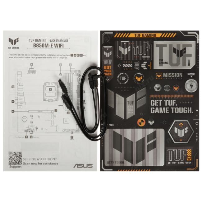 ASUS TUF GAMING B850M-E WIFI (RTL) AM5 <B850> PCI-E HDMI+DP  2.5GbLAN+WiFi+BT  SATA  MicroATX 4DDR5