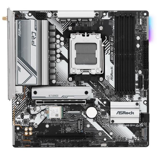 ASRock B650M PRO RS WIFI (RTL) AM5 <B650> 2xPCI-E HDMI+DP 2.5GbLAN+WiFi+BT  SATA MicroATX 4DDR5