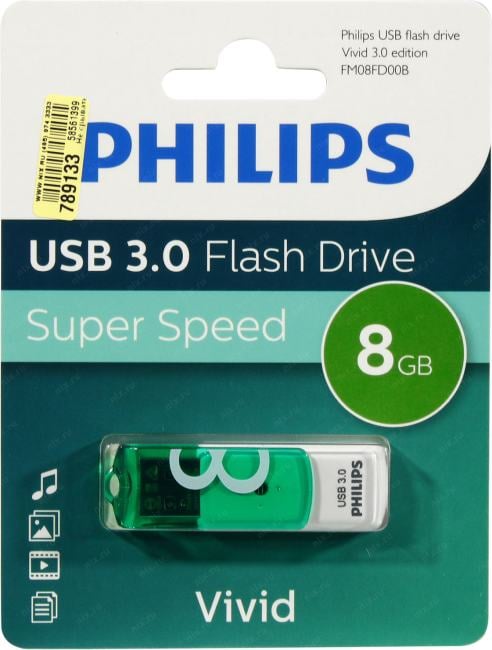 Philips Vivid <FM08FD00B/97> USB3.0 Flash  Drive 8Gb (RTL)