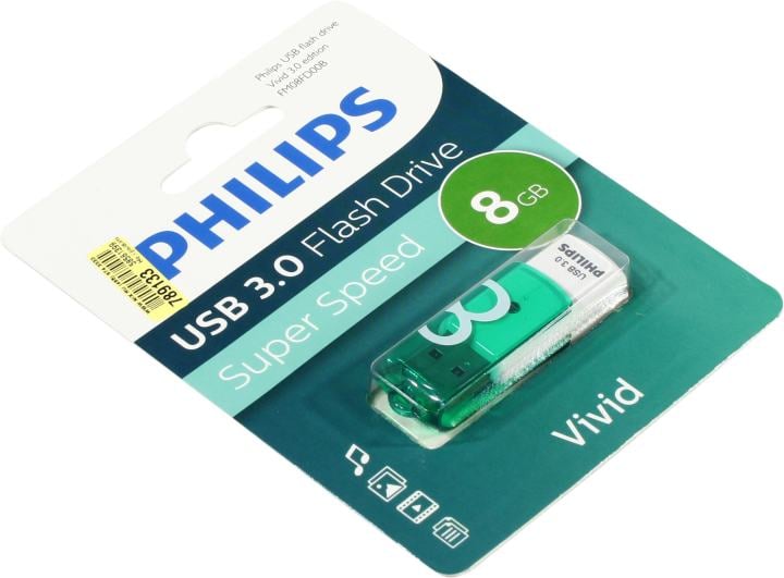 Philips Vivid <FM08FD00B/97> USB3.0 Flash  Drive 8Gb (RTL)