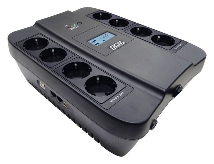 Источник бесперебойного питания Powercom Spider SPD-550U LCD USB  330Вт 550ВА черный