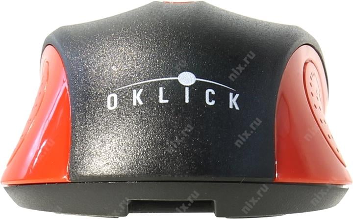 OKLICK Wireless Optical Mouse <485MW> <Black&Red> (RTL)  USB 3btn+Roll <997828>