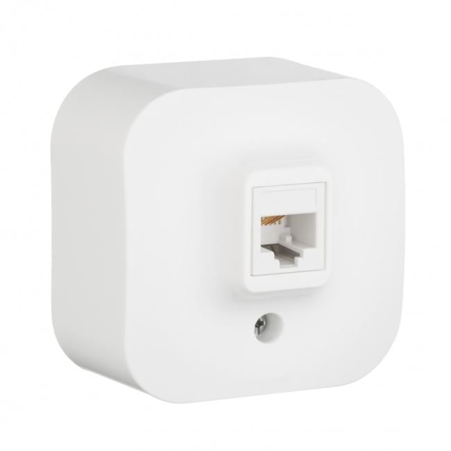 Розетка Legrand 782214, телефонная RJ11, открытая установка, белый