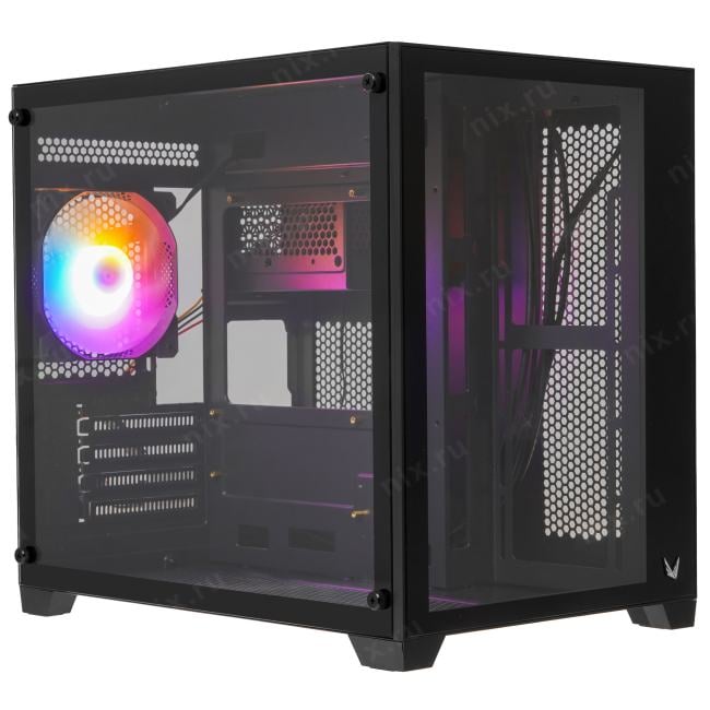 Корпус Formula Crystal Z5 TG черный без БП mATX 6x120mm 1xUSB2.0  1xUSB3.0  audio  bott PSU