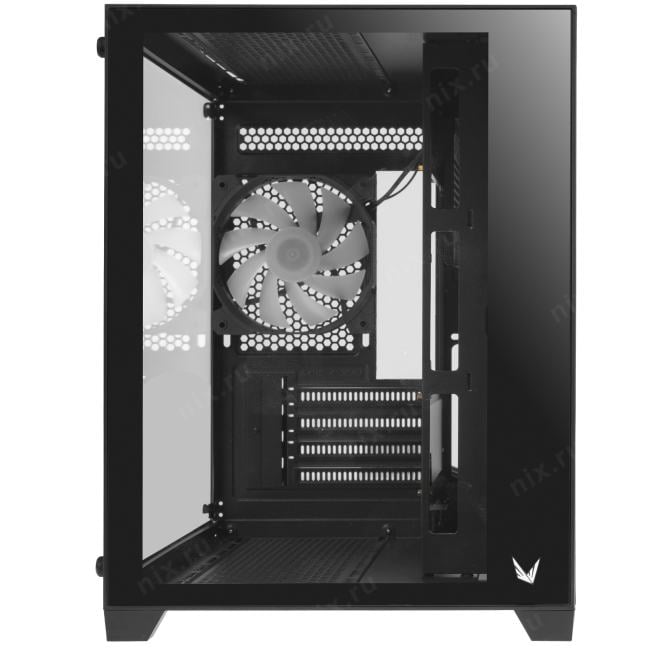 Корпус Formula Crystal Z5 TG черный без БП mATX 6x120mm 1xUSB2.0  1xUSB3.0  audio  bott PSU