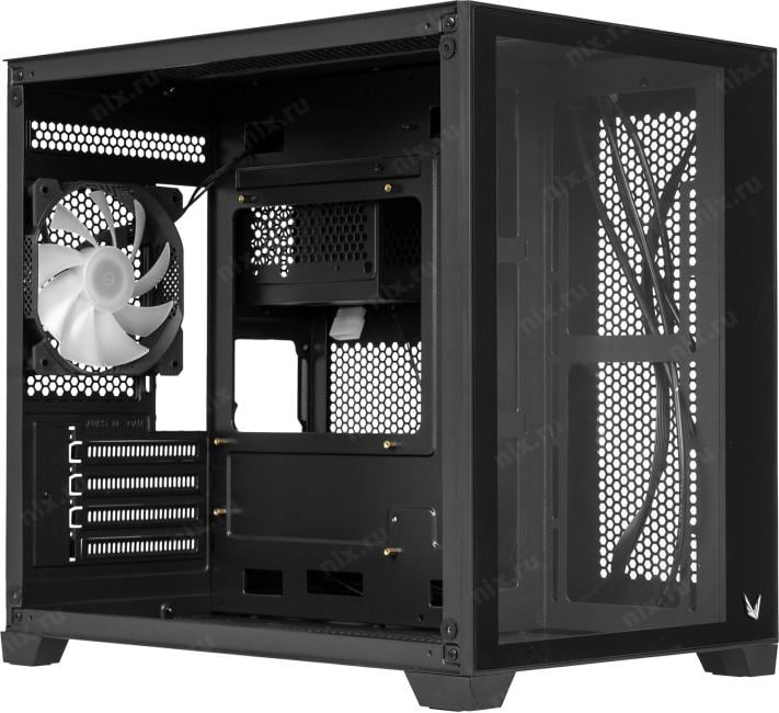 Корпус Formula Crystal Z5 TG черный без БП mATX 6x120mm 1xUSB2.0  1xUSB3.0  audio  bott PSU