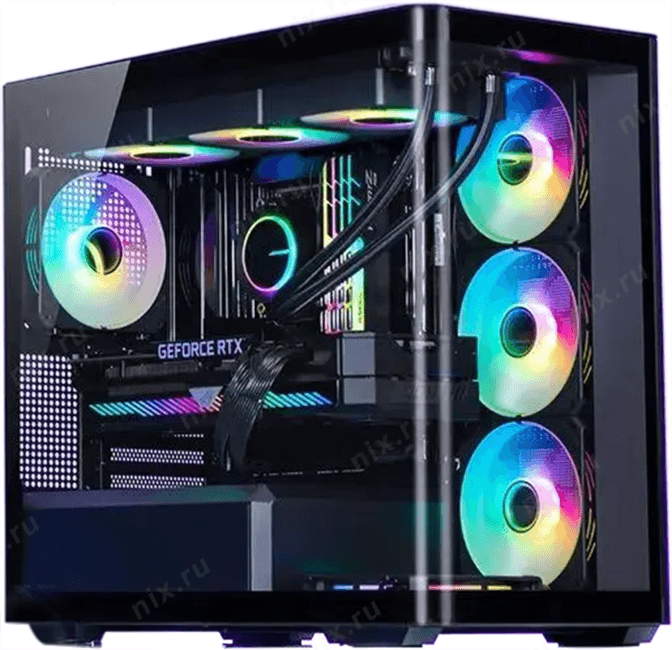 JONSBO D300 Black без БП, боковая панель из закаленного стекла,  mini-ITX, micro-ATX, черный