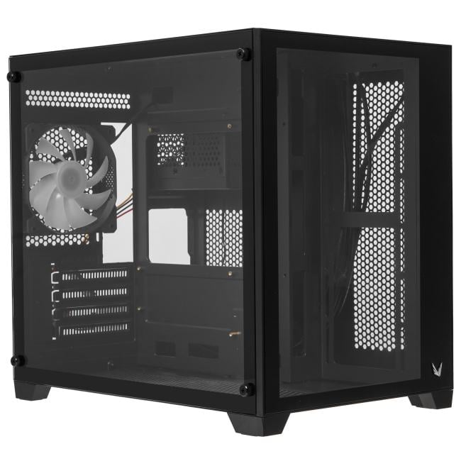 Корпус Formula Crystal Z5 TG черный без БП mATX 6x120mm 1xUSB2.0  1xUSB3.0  audio  bott PSU