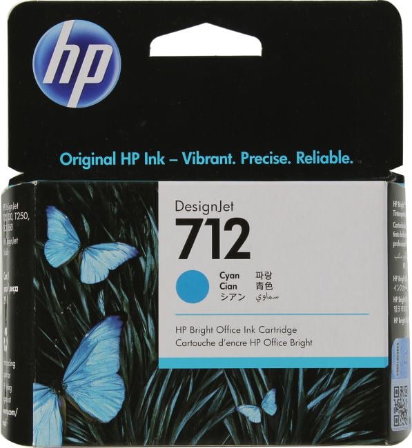 Картридж Cartridge HP 712 для DJ T230/T630/T650/Studio, голубые, тройная упаковка 3ED67A (3*29мл)