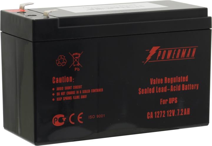 Аккумулятор Powerman CA1272, 12В, 7Ач, AGM