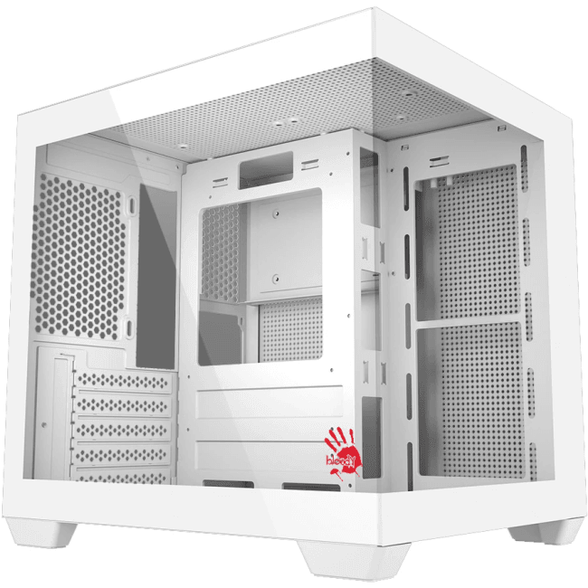 CC-121-WH Корпус Bloody CC-121 белый без БП mATX 7x120mm  1xUSB2.0 1xUSB3.0 audio