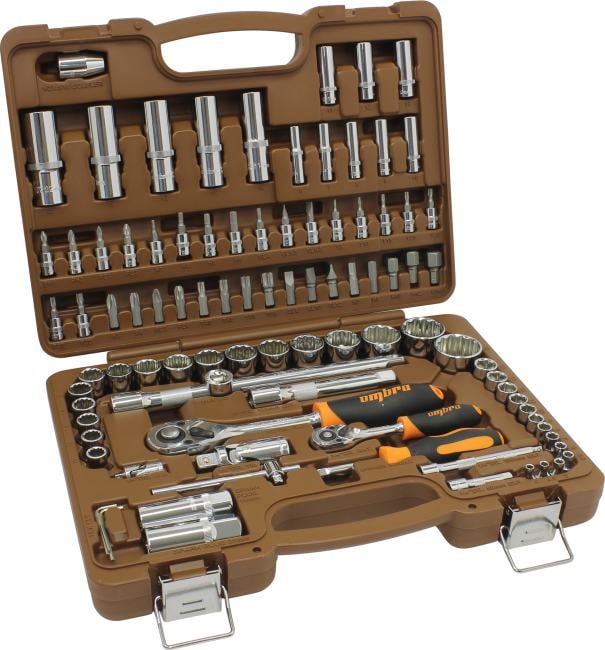 Набор инструмента универсальный Ombra OMT94S12, 94 предмета, 1/4", 1/2"DR с головками торцевыми 12-гранными 1/2"DR.