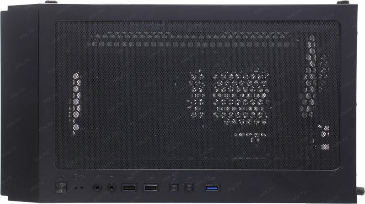 Miditower 1STPLAYER FIREBASE X4-M <X4-M-BK-2F1P-1F1> Black  ATX без БП