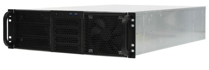 Корпус серверный 3U Procase RE306-D3H8-FC-55 3x5.25+8HDD,черный,без блока питания(PS/2,mini-redundant,2U-redundant),глубина 550мм,MB CEB 12"x10.5",4sl
