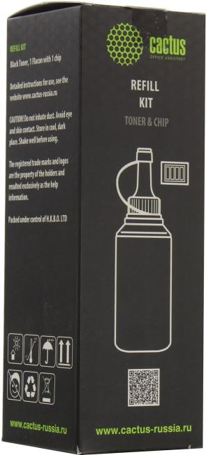 Заправочный набор лазерный Cactus CS-RK-TK1150, 125г, черный для Kyocera Ecosys M2135dn/2635dn/2635dw/2735dw, P2235d/2235dn/2235dw (TK1150/1T02RT0NL0/1T02RV0NL0) совместимый, с чипом