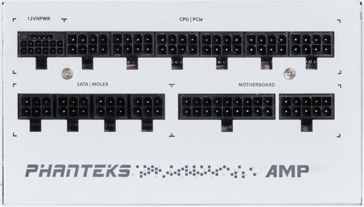 PHANTEKS AMP GH 850W PH-P850GH_WT01 (80 Plus Gold, ATX 3.1, PCIe 5.0, APFC, 120mm Fan, Fully  Modular,  White)