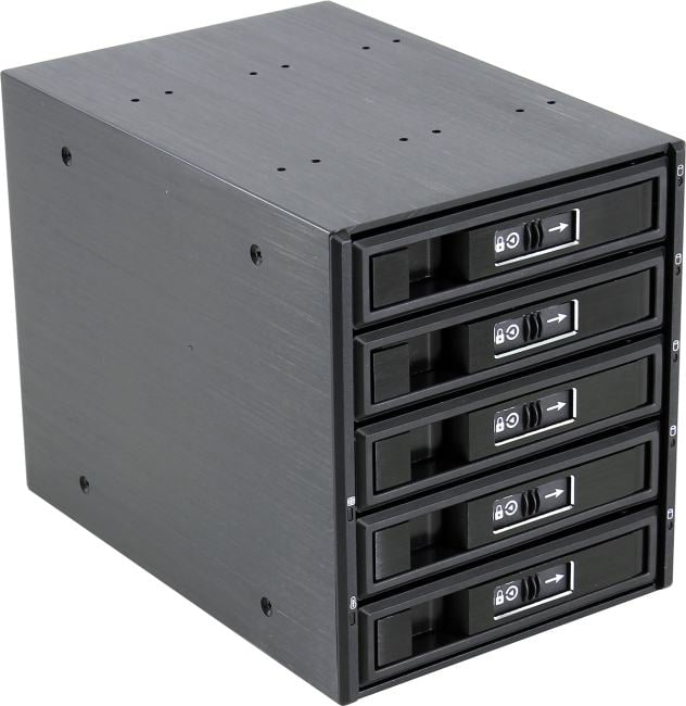 Корзина HDD Procase L3-305-SATA3-BK, 5xSATA/SAS, hot-swap, 3x5.25"