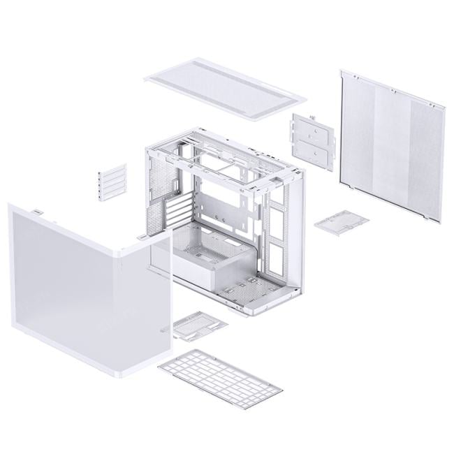 JONSBO D300 White без БП, боковая панель из закаленного стекла, mini-ITX,  micro-ATX,  белый