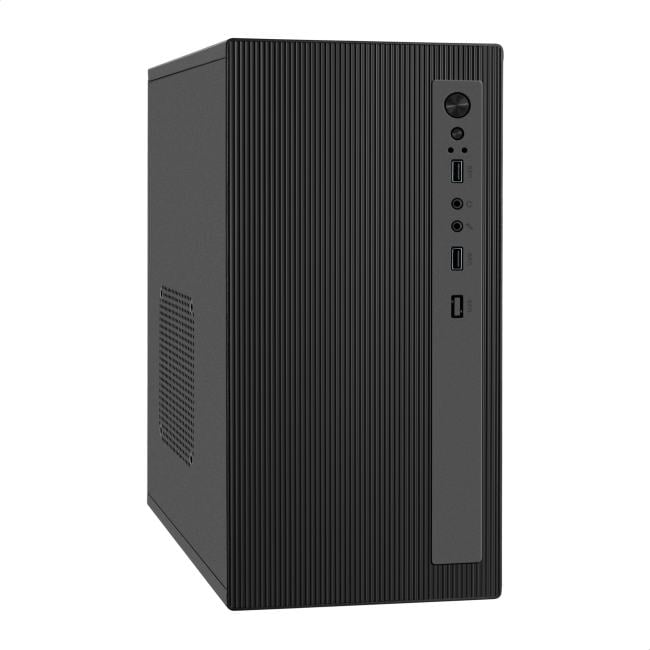 EX299216RUS Корпус Minitower ExeGate BAA-303M-UNS350 (mATX, БП UNS350 с вент. 12см, 2*USB,  HD Audio, черный)