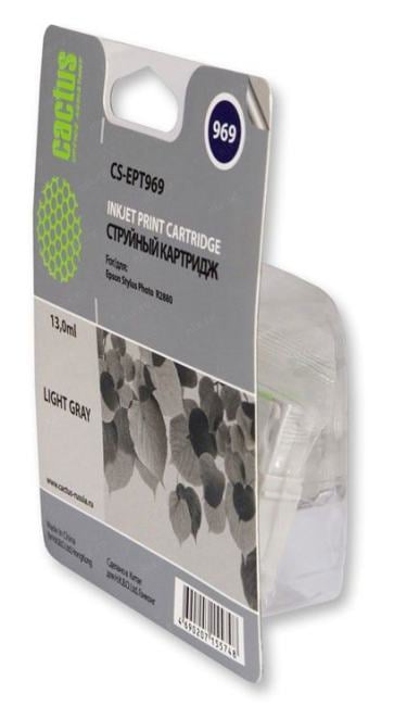 Картридж струйный Cactus CS-EPT969 светло-серый (13мл) для Epson Stylus  Photo  R2880