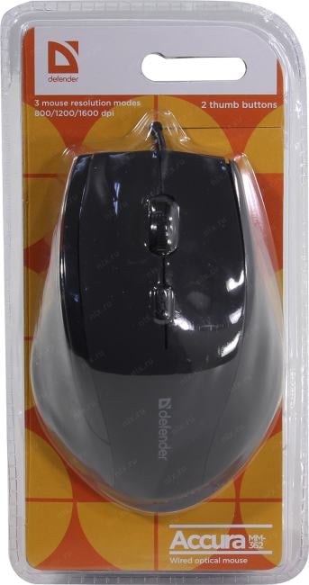 Defender Optical Mouse Accura <MM-362> (RTL)  USB 4btn+Roll <52362>