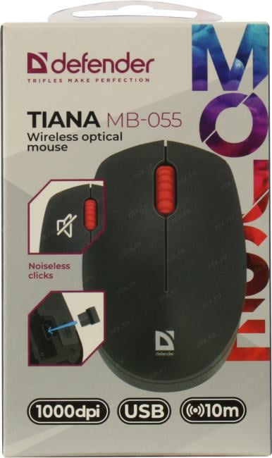 Defender Tiana Wireless Optical Mouse <MB-055> (RTL)  USB 3btn+Roll <52055>