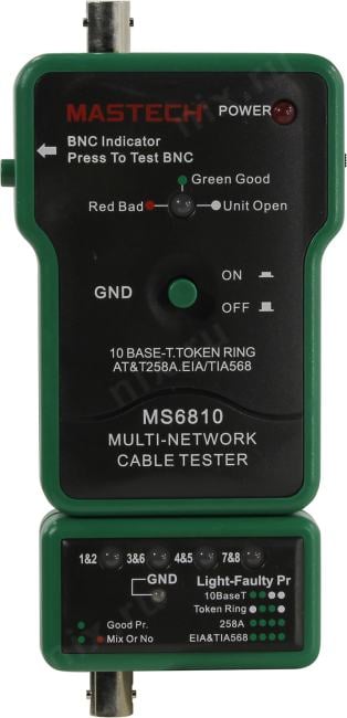 MASTECH <MS6810> LAN тестер для BNC, RJ-45  (Rexant  13-1222)