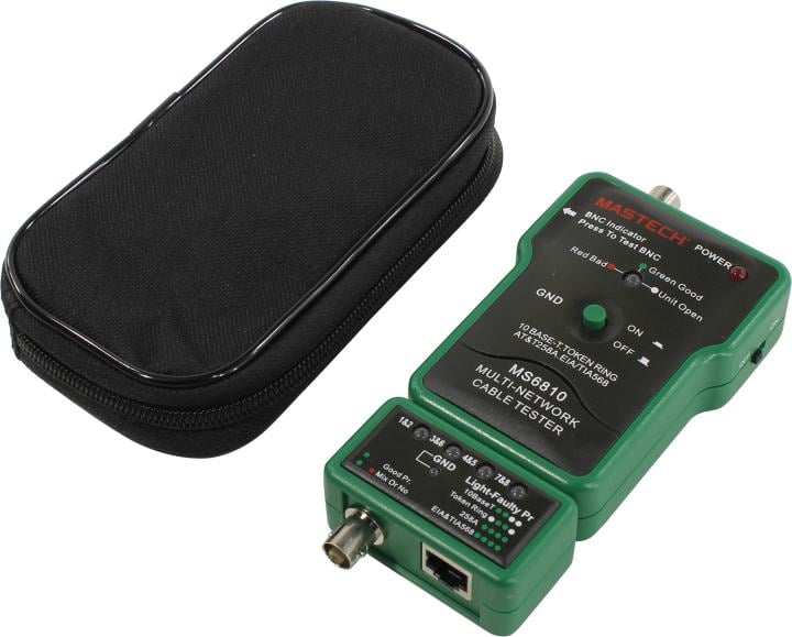 MASTECH <MS6810> LAN тестер для BNC, RJ-45  (Rexant  13-1222)