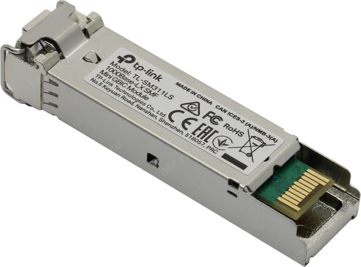 Трансивер TP-Link - SM311LS, SFP, 1000Base-LX, Duplex LC, Одномодовый, wavelength TX-1310 нм / RX-1310 нм, до 10Км, full-duplex, TL-SM311LS