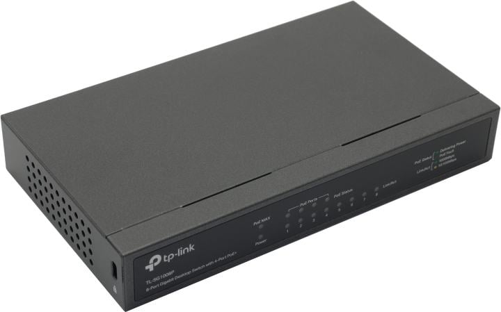 Коммутатор TP-Link TL-SG1008P, 4×1GbE PoE+, 4×1GbE, 64W