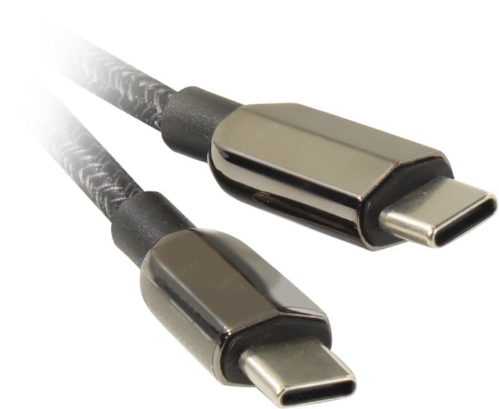 KS-is Кабель USB Type-C - USB Type-C KS-is (KS-580B-2) вилка-вилка, PD 100W, LED экран, длина - 2,0 метра