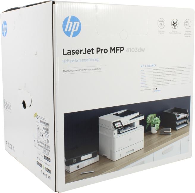 HP  LaserJet Pro MFP 4103dw <2Z627A> (A4, 40стр/мин, 512Mb, LCD, МФУ, USB2.0,сетевой, WiFi,  двуст. печать, ADF)