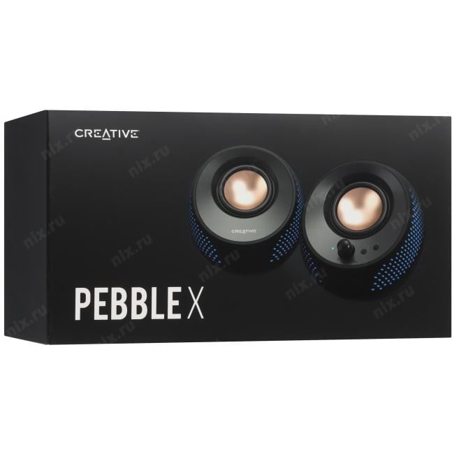 51MF1715AA000 Колонки Creative Pebble X 2.0 черный 30Вт  BT  портативные