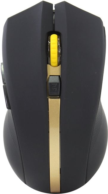 OKLICK Wireless Optical Mouse <495MW> <Black&Gold>  (RTL)  USB  6btn+Roll <998168>