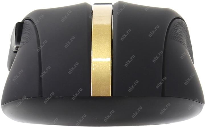 OKLICK Wireless Optical Mouse <495MW> <Black&Gold>  (RTL)  USB  6btn+Roll <998168>