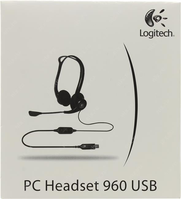 Logitech PC Headset 960 USB (наушники с микрофоном,  с рег.громкости) <981-000100>