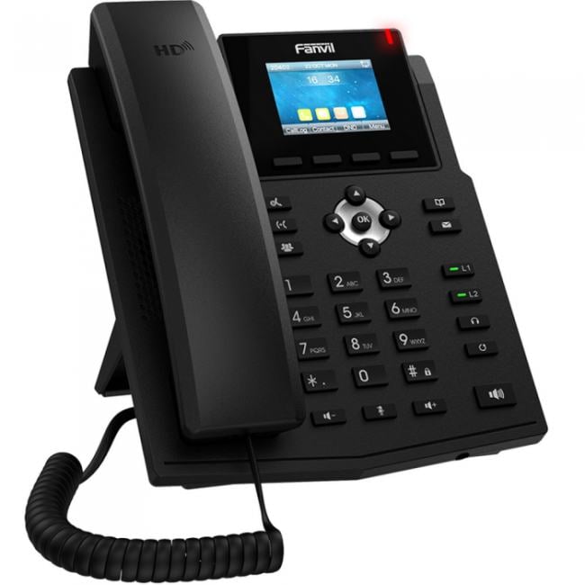 Fanvil X3SP ver.2 Телефон IP Fanvil IP телефон 4 линии, цветной экран 2.4",  HD,  10/100  Мбит/с, PoE