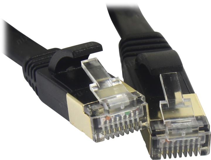 KS-is <KS-344Black-1.5> Patch Cord FTP кат.7  1.5м, плоский, чёрный