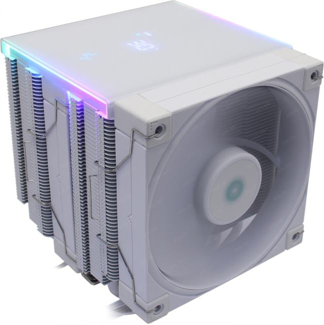 Устройство охлаждения(кулер) Deepcool AK620 Digital ARGB Soc-AM5/AM4/1200/1700/1851 белый 4-pin 28dB Al+Cu LCD 260W 1486gr Ret (R-AK620-WHADMN-G)