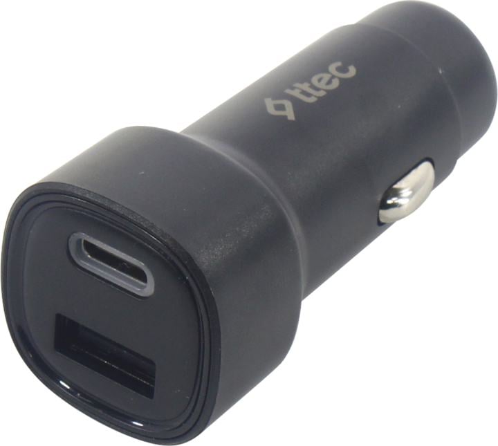 Автомобильное зарядное устройство TTEC SmartCharger Duo 3.1A Car Charger USB-C+USB-A. Цвет: черный