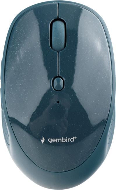 MUSW-550-1 Мышь беспров. Gembird MUSW-550-1, 1600 DPI, 6кн,,  2.4ГГц  +  BT синяя