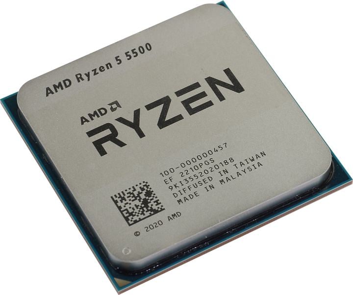 CPU AMD Ryzen 5 5500     (100-000000457)  3.6  GHz/6core/3+16Mb/  Socket AM4