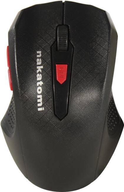 Мышь беспроводная Nakatomi MRON-07U черный, 1600 dpi, радиоканал, USB, кнопки - 5
