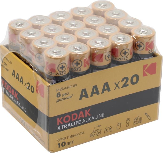 Kodak XTRALIFE <30425408-RU1> (LR03, Size AAA, 1.5V, alkaline)  <уп. 20 шт>