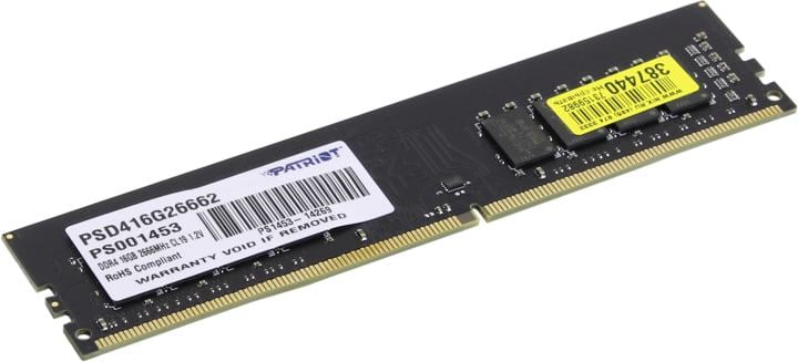 Patriot Signature Line <PSD416G26662> DDR4 DIMM 16Gb  <PC4-21300>  CL19