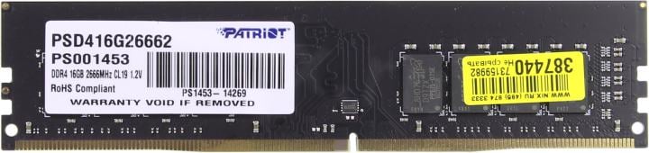 Patriot Signature Line <PSD416G26662> DDR4 DIMM 16Gb  <PC4-21300>  CL19