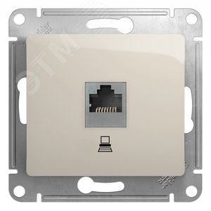 Розетка Systeme Electric GSL000981K GLOSSA компьютерная  RJ45  кат.5E  механизм (молочный)